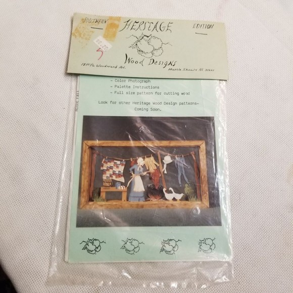 1986 Heritage Wood Designs "Wash Woman" pattern new old stock Pat016 - Picture 2 of 5